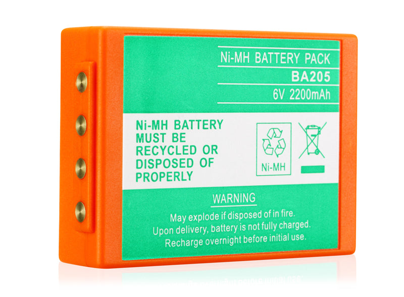 RHINO POWER HIGH QUALITY 6V 2200mAh Ni-Mh Battery BA205 For HBC FUB05AA FUB5AA FUB05XL BA225030