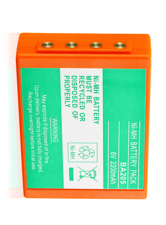 RHINO POWER HIGH QUALITY 6V 2200mAh Ni-Mh Battery BA205 For HBC FUB05AA FUB5AA FUB05XL BA225030