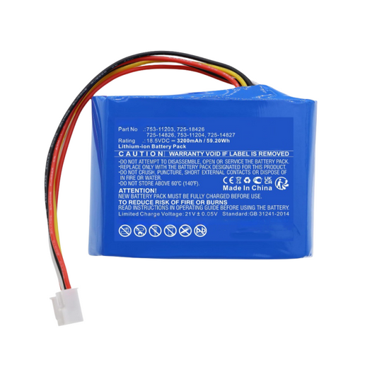 RHINO POWER Battery Replacement for Robomow Part Number: 725-14826, 725-14827, 725-18426, 753-11203, 753-11204, RK 1000, RK 2000, RK 2000 Pro, RK1000, RK1000 Pro 18.5V 3200mAh 59.20Wh Li-ion