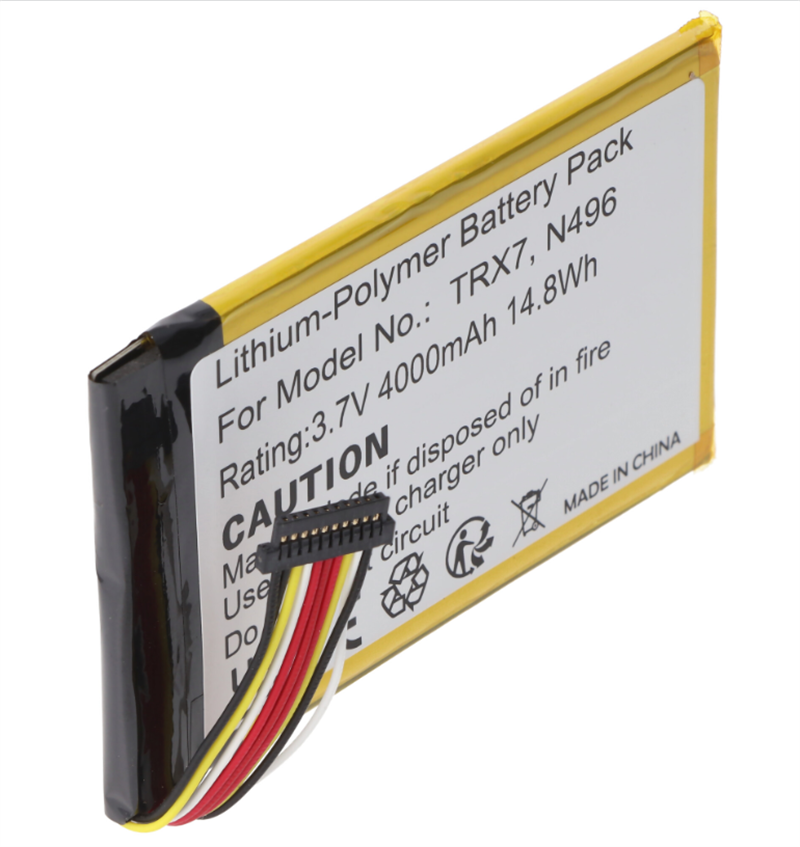 N496 RHINO POWER Batería de repuesto de ALTA CALIDAD 3.7V 3,800mAh 14.06Wh Li-Polymer N496 para GPS Magellan TRX7 