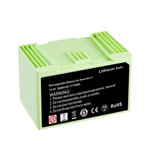 Roomba i7 Vacuum Robot Battery, 14.4V 2600mAh Li-ion Replacement Battery for Roomba i7, i7+, e e5 e6 e5150 e5152 e6198, and i i3 3150 i3+ 3550 i4 4150 i4+ 4552 i6 I7 i7158 i7+ 7150 7550 i8