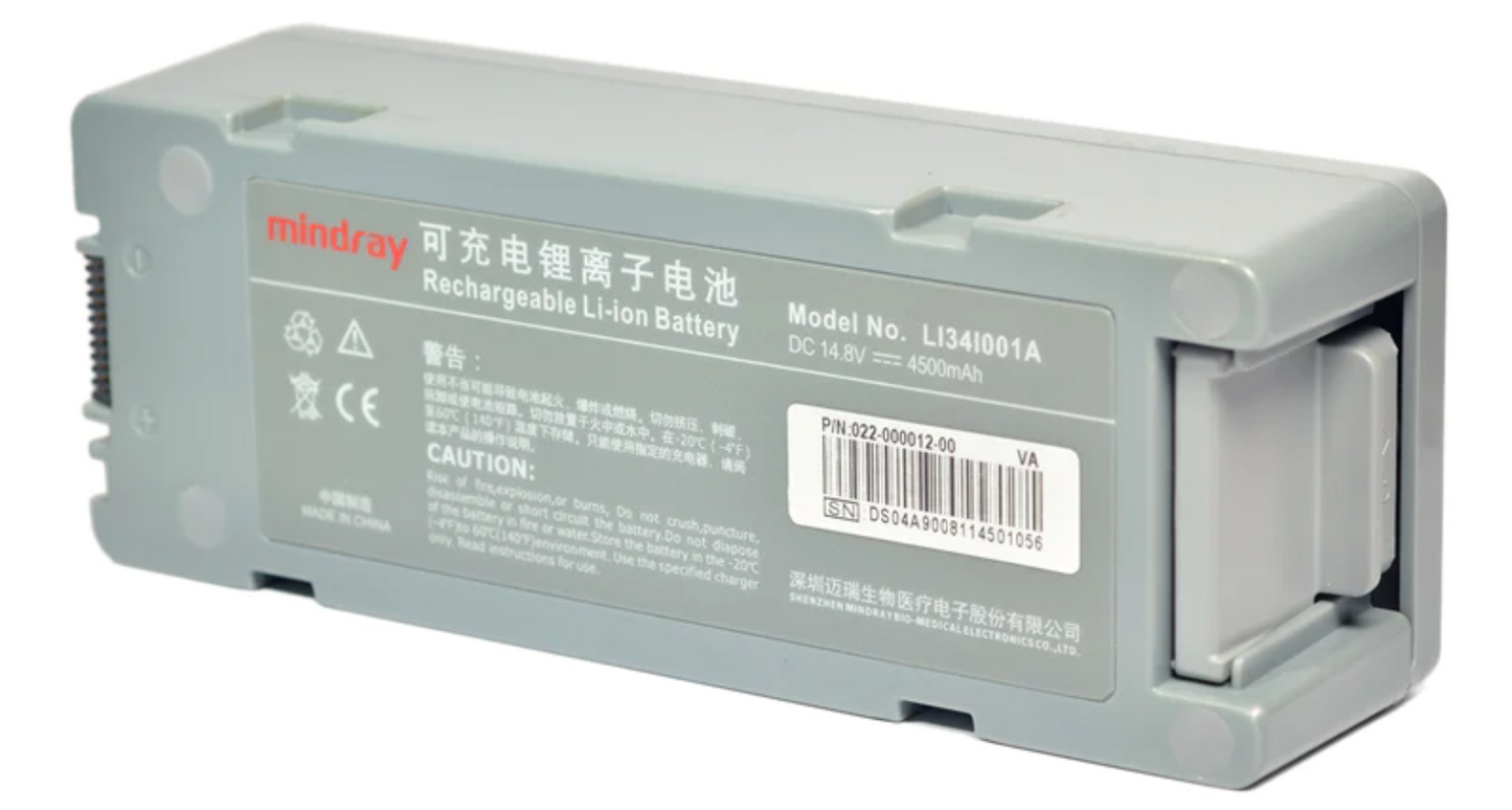 RHINO POWER 14.8V 6600mah LI-ION Battery Compatible Mindray D6 D5 Z5 Z6 , LI34I001A , 022-000012-00 , M05-010005-09